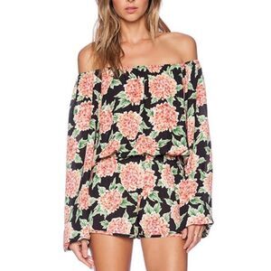 Show Me Your Mumu Rane Romper in Flower Puff Girls